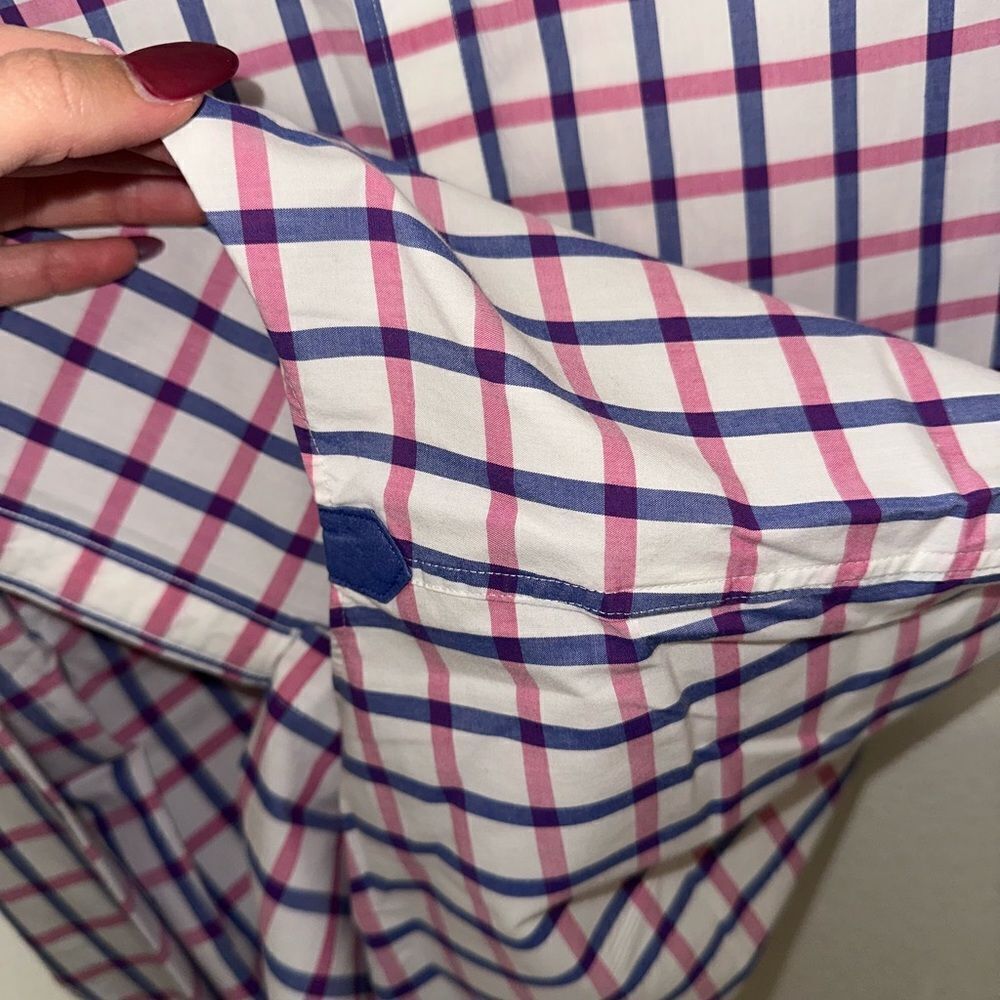 Express Men’s Pink & Blue Dress Shirt - Picture 5 of 8